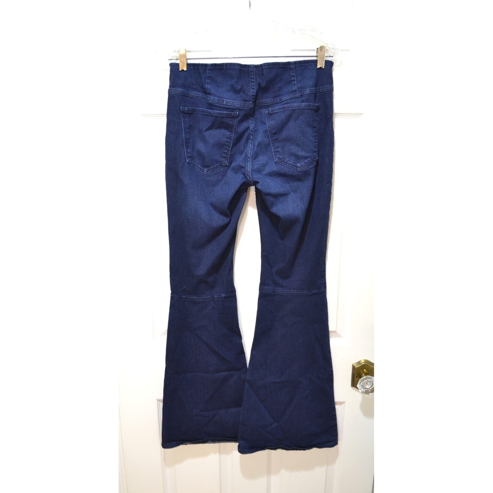 Free People Denim Flare Bell Bottom Jeans, Blue Size 29R #1855-16515125 - Picture 3 of 8